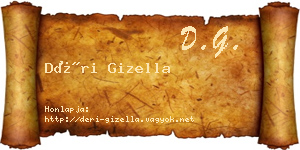 Déri Gizella névjegykártya