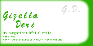 gizella deri business card